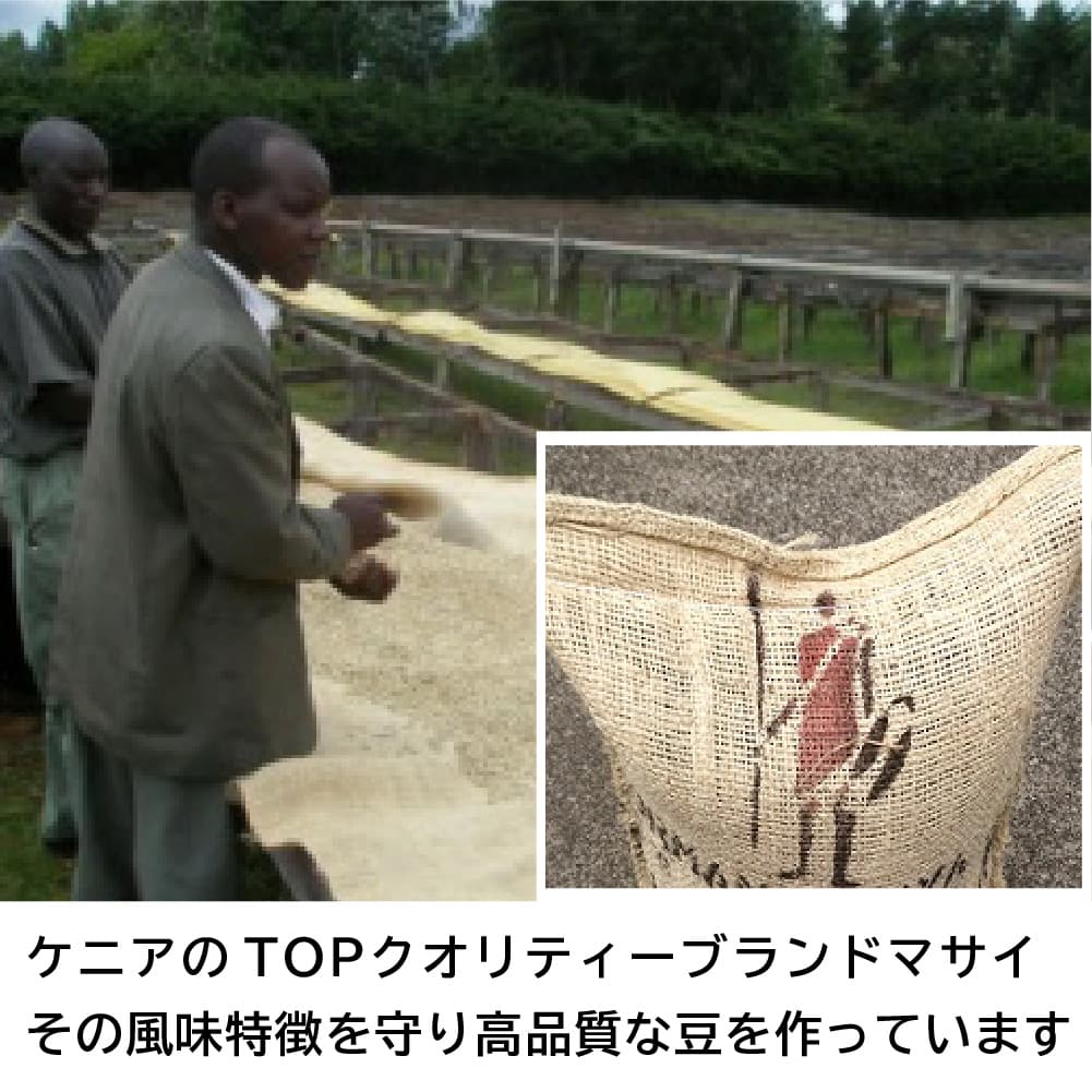 ケニア/マサイAAコーヒー豆-重厚な柑橘系の香りと後に感じる甘さ
